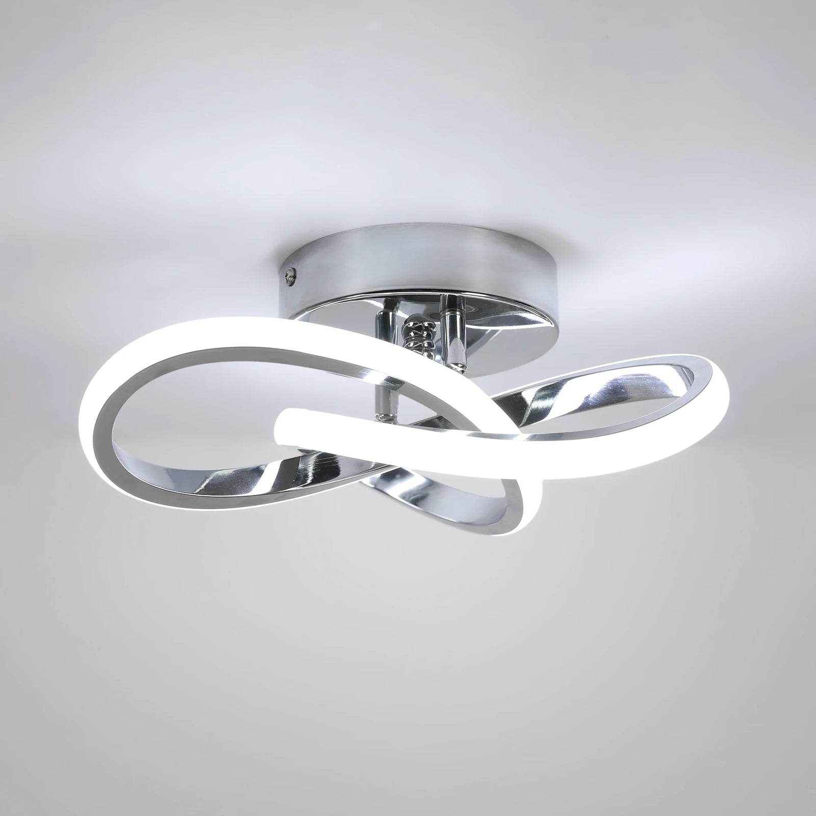 Modern Ceiling Lights,30cm 30W Curved Design Ceiling Light fixtures LED for Hallway,Entrance, Bedroom,Cold White Light 6500K