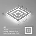 Modern LED Ceiling Light Square White Light Fixed No Dimmable Home Ceiling Lamp for Bedroom Living Room Corridor