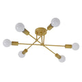 Modern Sputnik Ceiling Light,Adjustable 6-light E27 Chandelier,Vintage Industrial Pendant Mounting For Bedroom（Bulb not included
