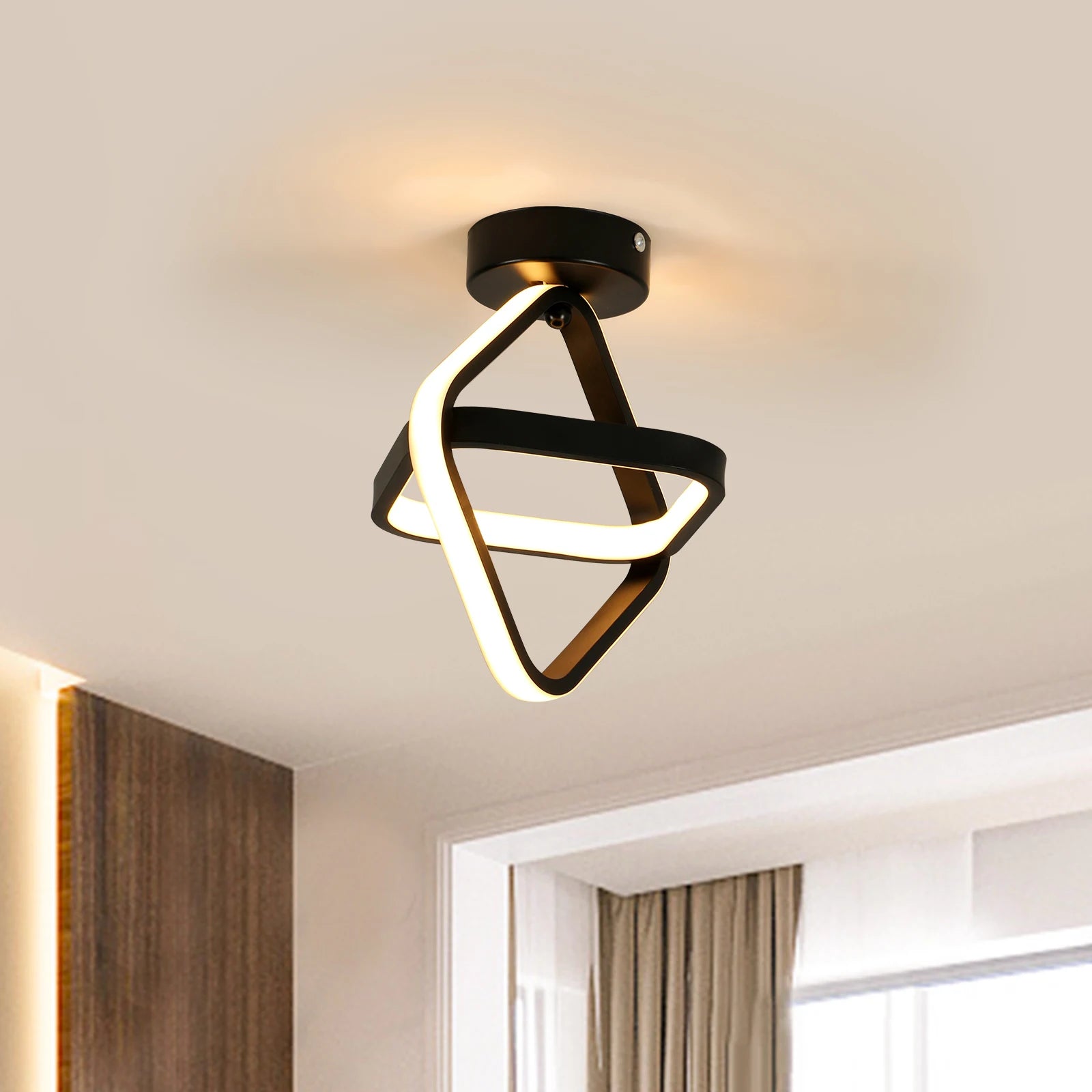 Square LED Ceiling Light,Modern 24W 2700LM,3000K Warm White,Diameter 22CM,Suitable for Corridor, Balcony,Kitchen,Dining Room