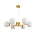 6-Light Globe Sputnik Chandelier,Glass Modern Gold Chandelier Light Fixture Mid Century Pendant Lighting（Bulb not included）
