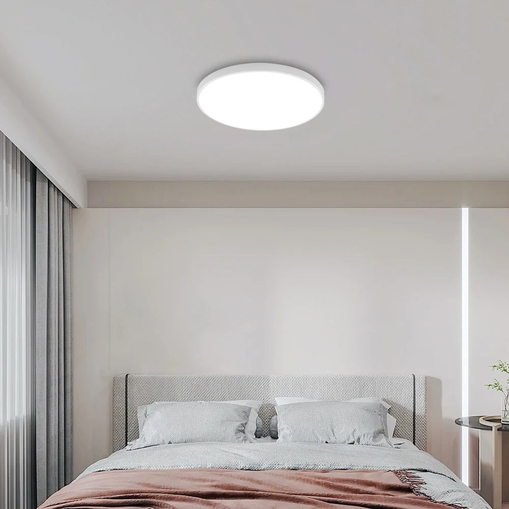 Ultra Thin Round LED Ceiling Light,6500K Cold White Light,Non-Dimmable,Modern Minimalist Ceiling Lamp for Bedroom Kitchen Living Room Home Lighting