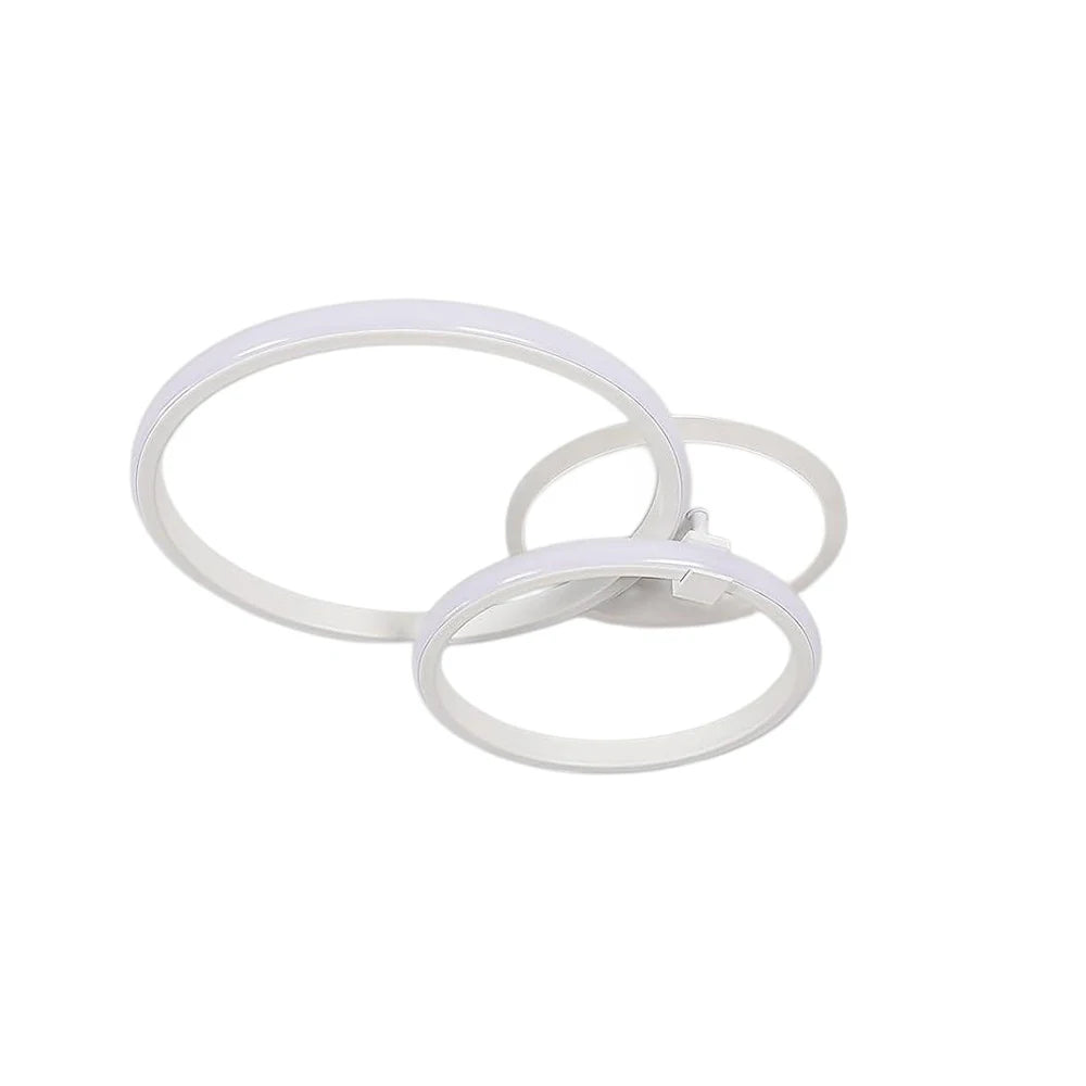 Modern 3 Rings 42W LED Ceiling Light Warm White 3000K Non-Dimmable Flush Mount Ceiling Lamp for Living Room Bedroom Home Decor
