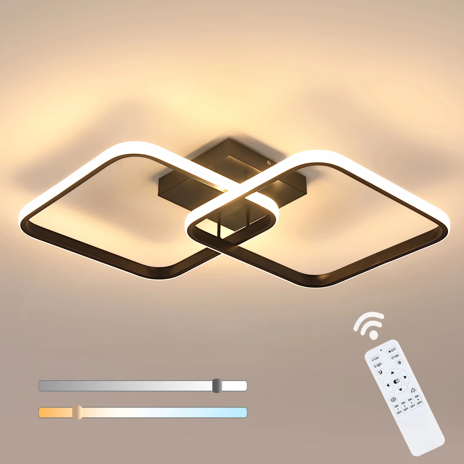 Dimmable LED Ceiling Light,50W 4500LM Ceiling Lamp with Remote Control,Dimmable 3000K-6500K Ceiling Light for Living Room