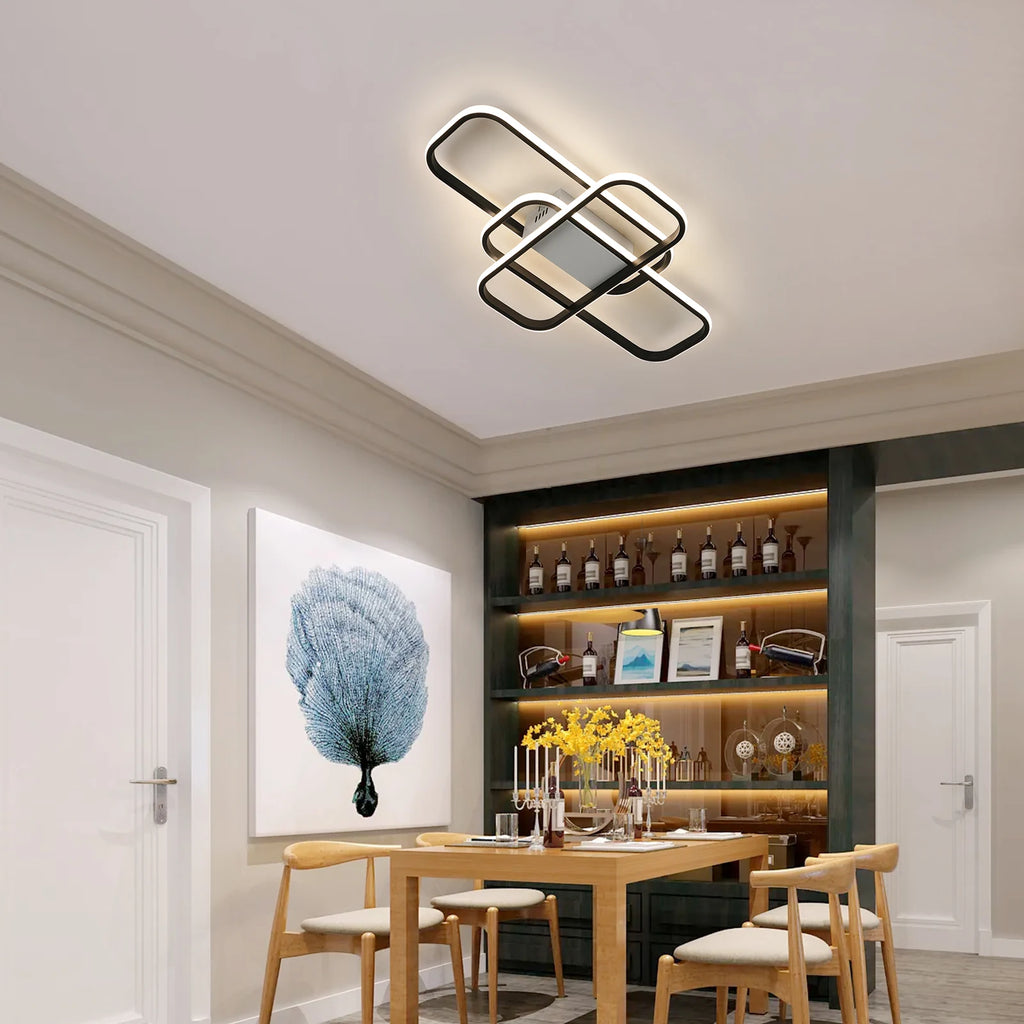 LED Ceiling Light,Dimmable Ceiling Light With Remote Control,44W LED Ceiling Lamps Fixtures Brightness Adjustable3000K-6500K  For Living Room,Bedroom,Dining Room