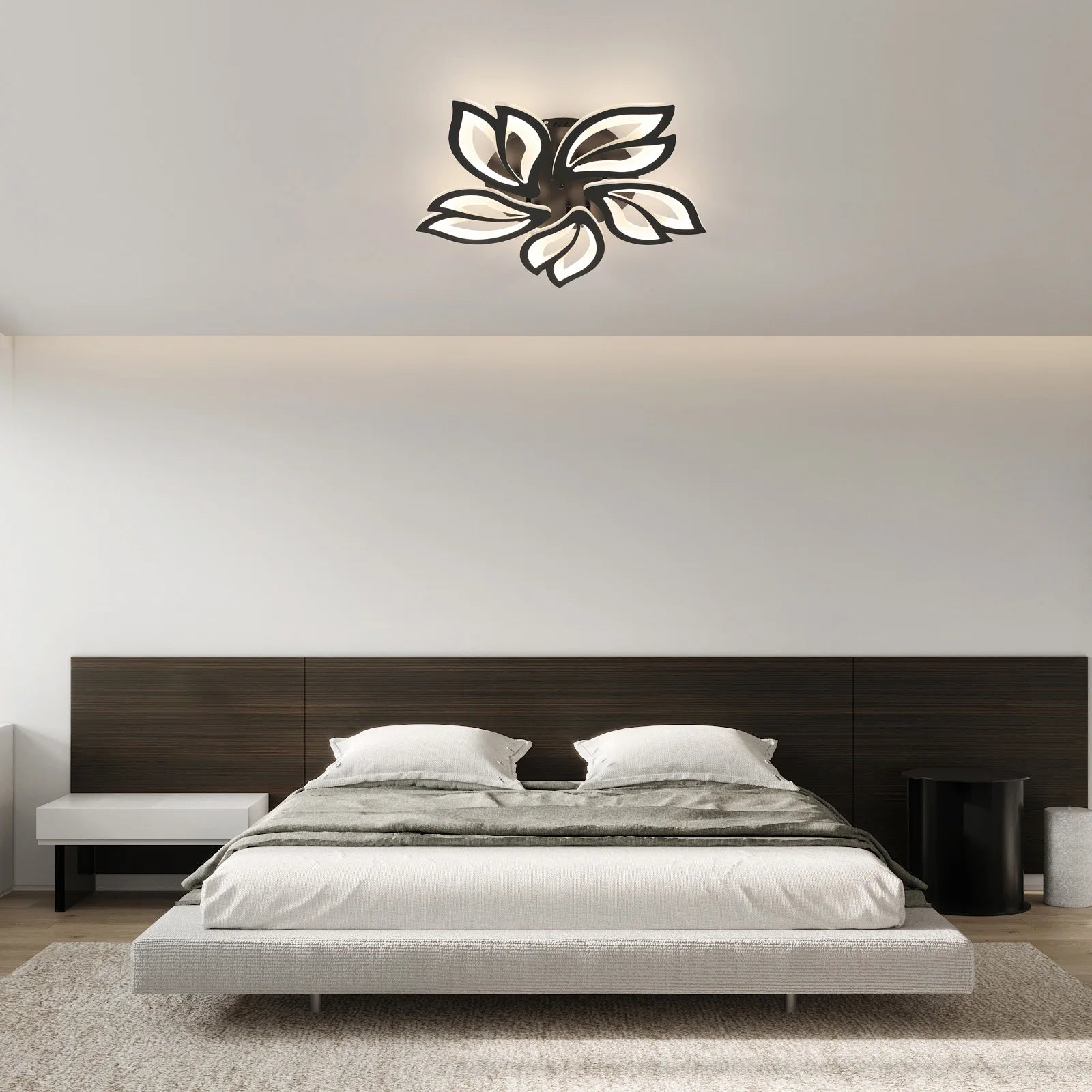 Dimmable LED Ceiling Light,Use APP Ceiling Lamp Petals with Remote Control,3000K/4500K/6500K For Living Room