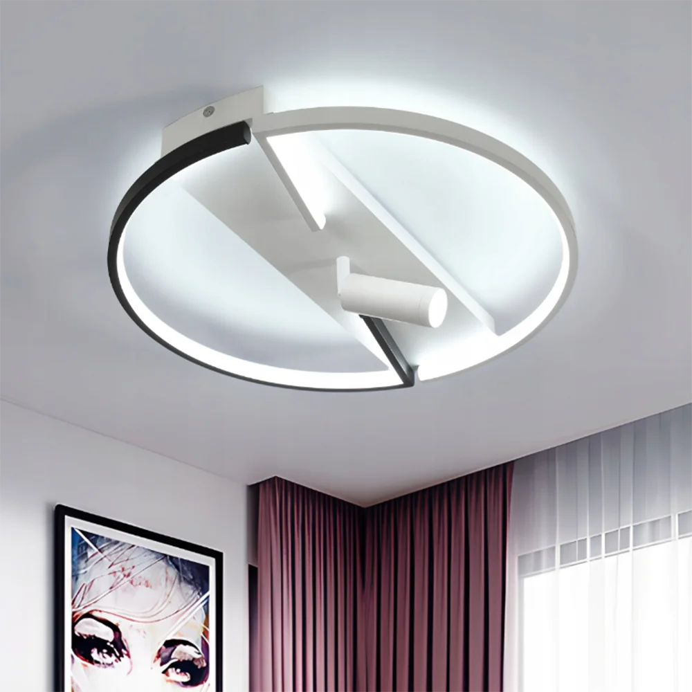 Modern LED Ceiling Light,42W Round Shape Personality Creative Ceiling Lighting For Bedroom,Living Room,Cool White Light 6500K