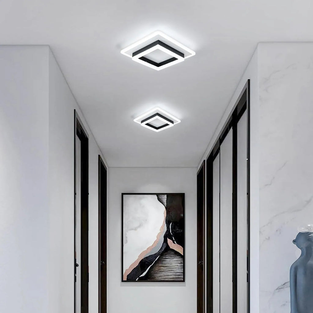 LED Ceiling Light,Square 24W 2700LM,Modern Indoor Ceiling Light for Hallway,Bedroom,Bathroom,Kitchen, Living Room,,Dia 20 cm-Non Dimmable