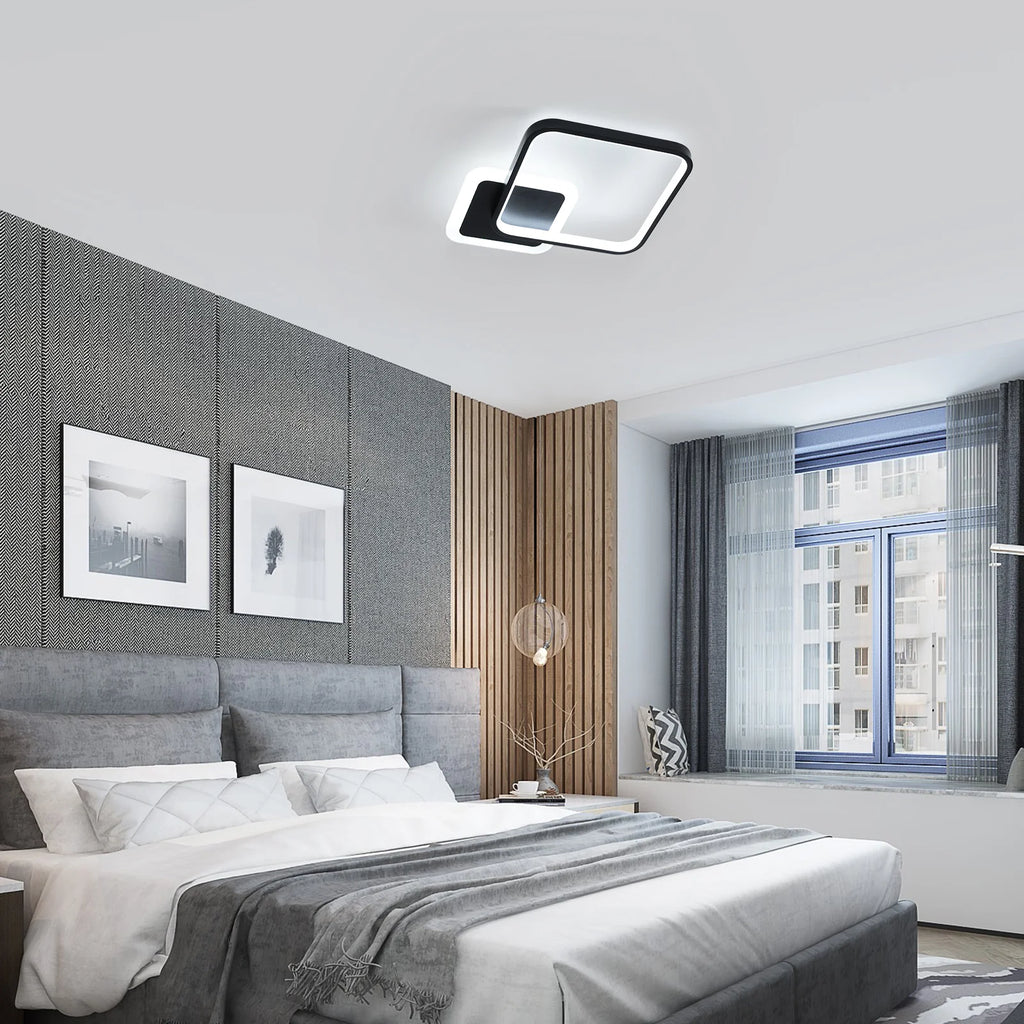 Dimmable Ceiling Light with Remote Control,20W Ceiling Lights Fixtures Brightness Adjustable 3000K-6500K For Living Room