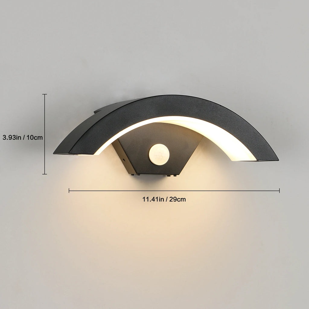 Modern LED Wall Light with Motion Sensor & Light Sensor Waterproof Outdoor Wall Lamp for Balcony Garden Yard Corridor Security Lighting