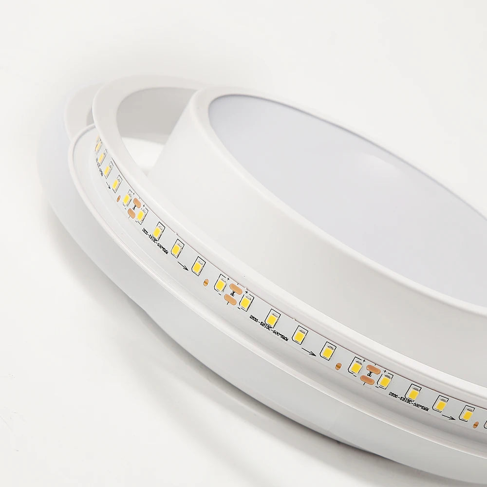 LED Ceiling Light, 36W 3240LM Modern Ceiling Light Dual-Round,Aluminum Close to Ceiling Light Fixture for Bedroom