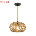 Woven Pendant Light,Boho Chandelier Light Fixture,Farmhouse Rattan Pendant Lights,For Bedroom, Farmhouse (Bulb Not Included)