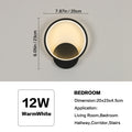 Indoor Wall Lights,Modern 12W Round Wall Night Lamp ,Perfect for Living Room,Bedroom,Hallway,Stairs,3000K Warm White Light
