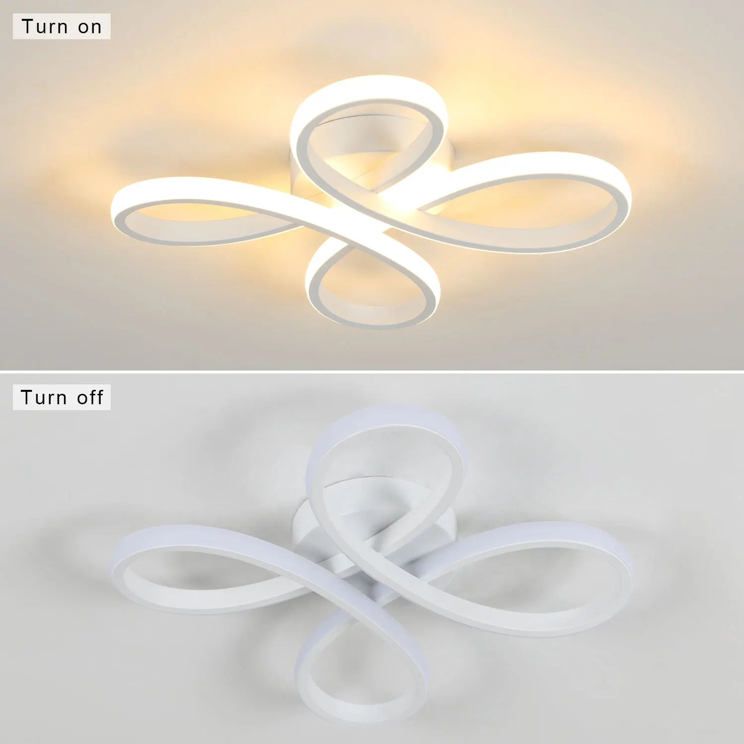 LED Ceiling Light,30W 3500LM Creative Flower Shapes LED Ceiling Lamp in Acrylic Modern Ceiling Light for Living Room,Bedroom,Dining Room,Warm Light 3000K