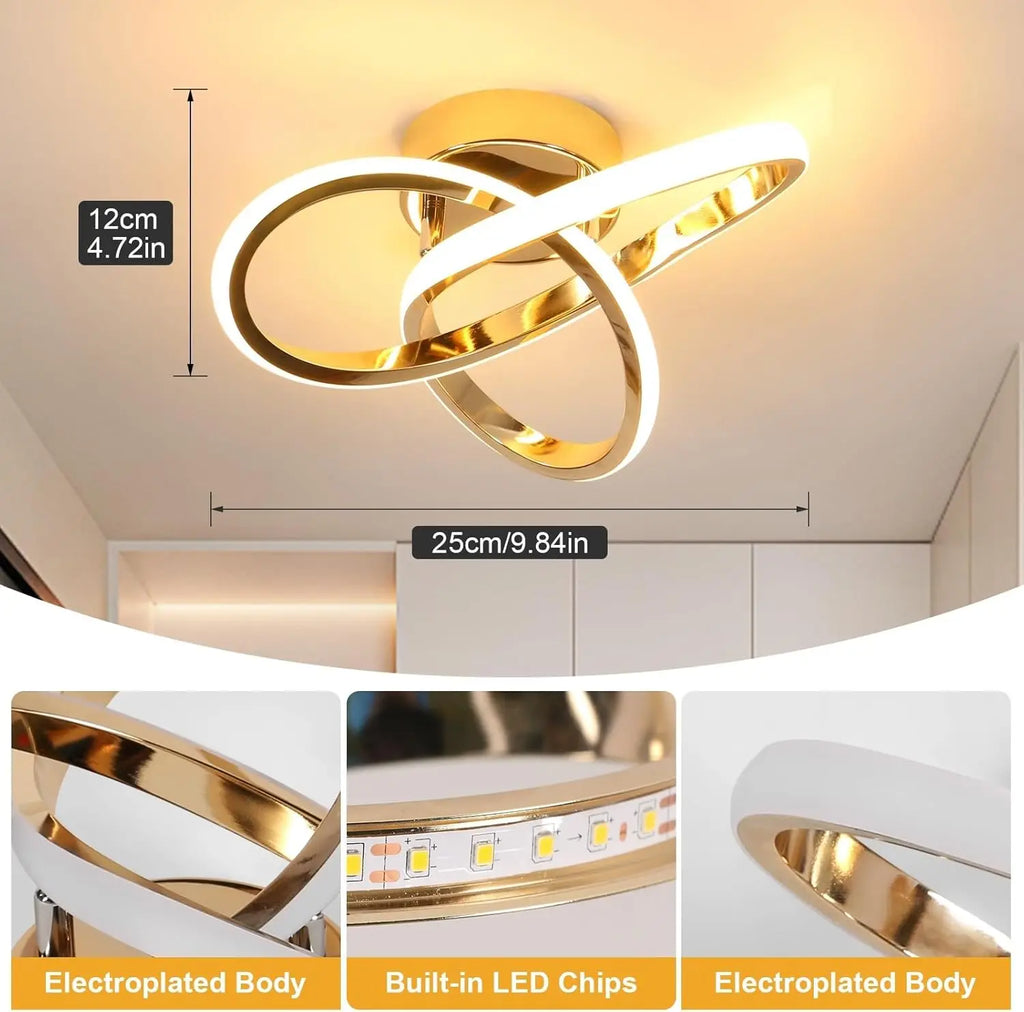 LED Ceiling Light,Modern LED Ceiling Light 22W 2500 LM,Aluminium Ceiling Light for Bedroom,Kitchen,Balcony,Living Room,Hallway,Warm Light 3000K-25cm