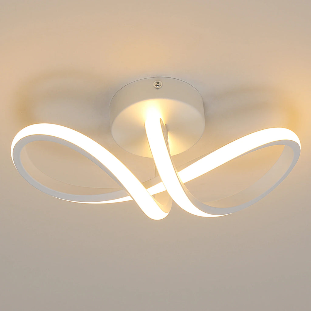 Modern LED Ceiling Lights, Curved Ceiling Lamp 20W 1800LM Warm White 3000K for Living Room,Dining Room
