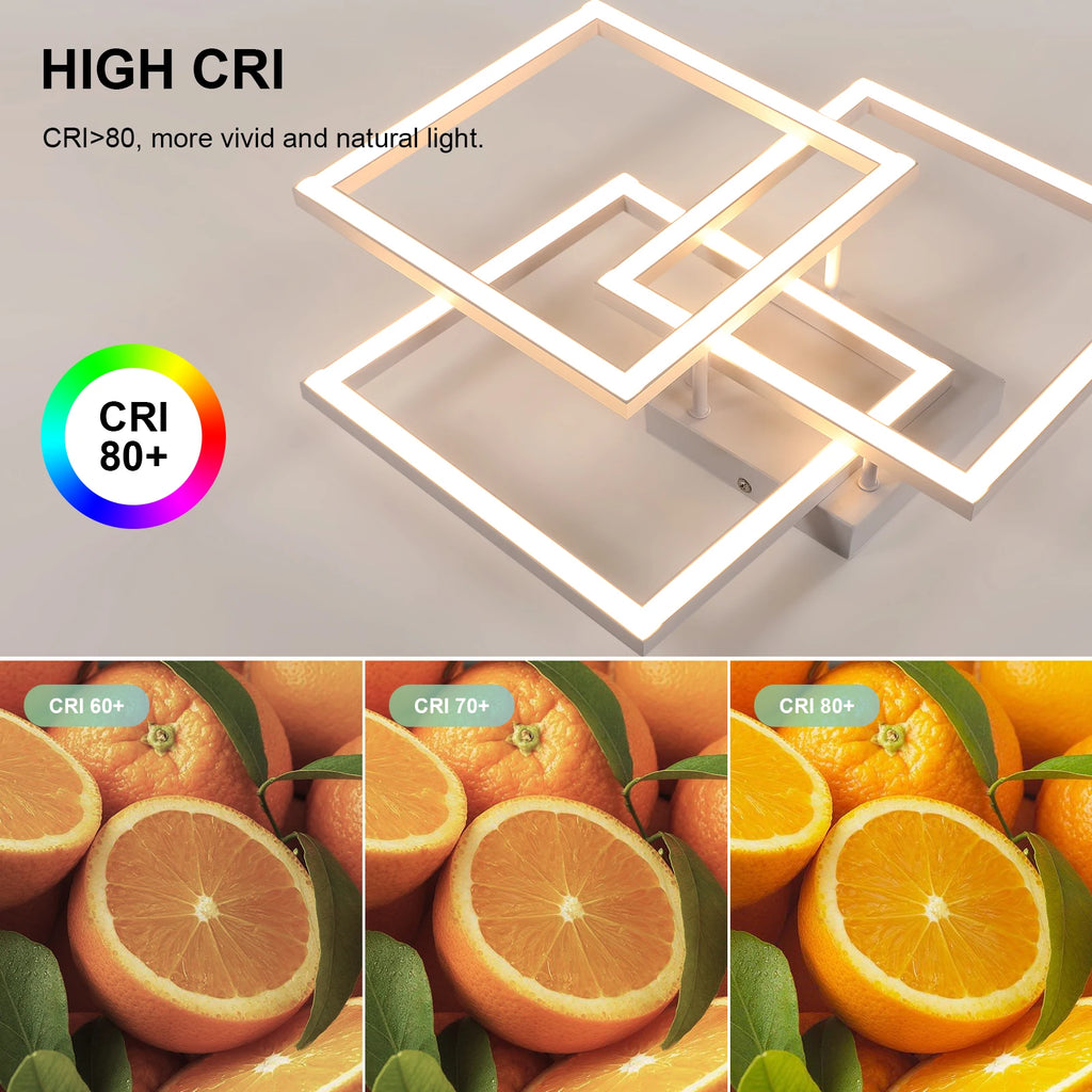 LED Ceiling Light,40W Dimmable LED Ceiling Lamp with remote control 3000K-6500K,For living room,Bedroom,Hallway,Indoor lighting