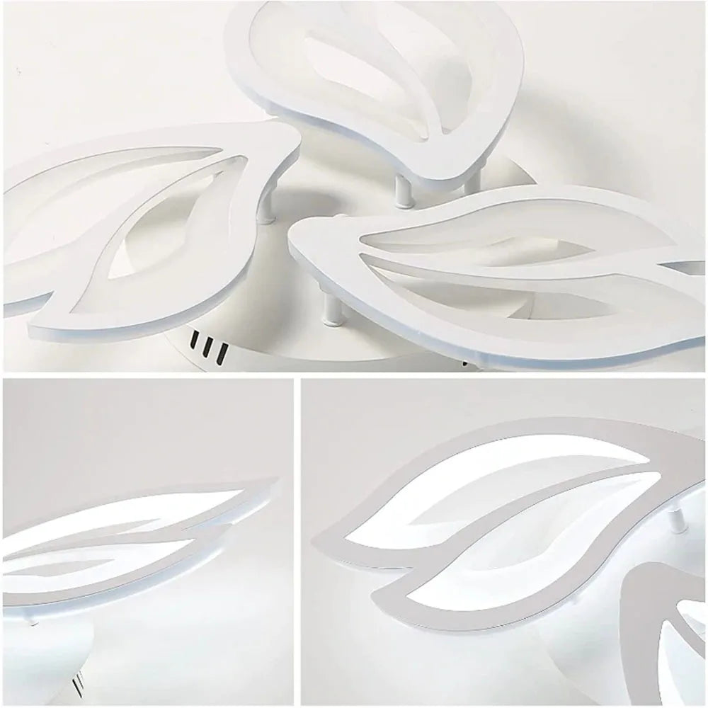 3 Heads Petal LED Ceiling Light,40W 3600LM LED Ceiling Lamp in Acrylic 6500K White Light LED Ceiling Light for Living Room