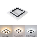 LED Ceiling Light,Square 24W 2700LM,Modern Indoor Ceiling Light for Hallway,Bedroom,Bathroom,Kitchen, Living Room,,Dia 20 cm-Non Dimmable