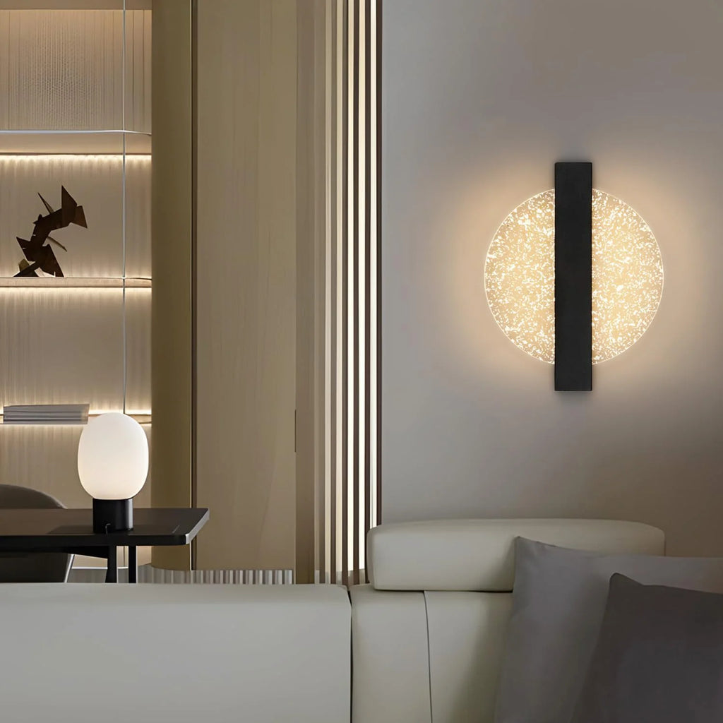 Indoor LED Wall Light,12W 1500LM Round LED Wall Lamp,Indoor Modern Wall Lighting for Living Room, Bedroom,Staircase,Hallway,Warm Light 3000K