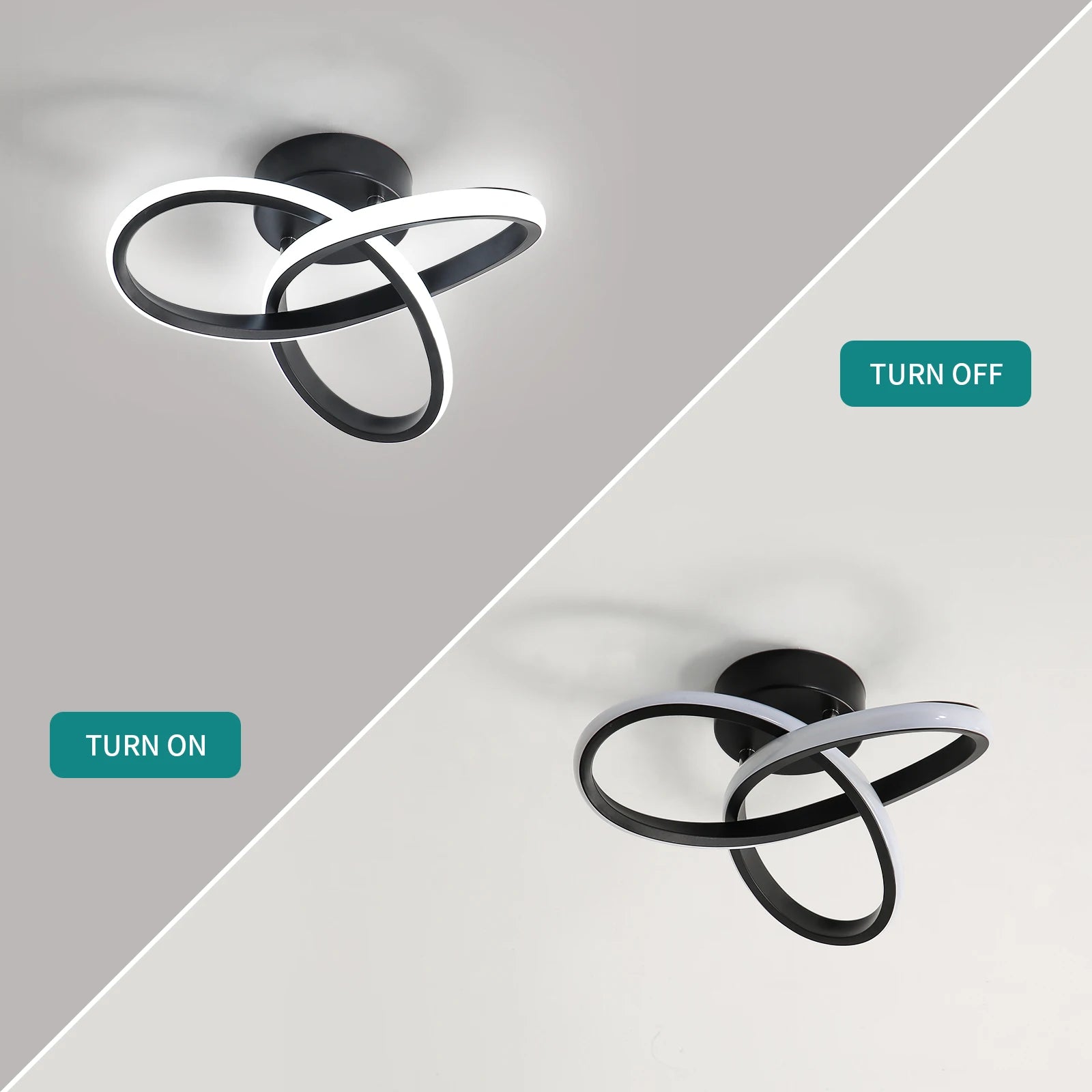 LED Ceiling Lights,22W Creative Personality Nordic Ceiling Light fixtures LED for Hallway,Aisle, Entrance, Bedroom, Kitchen,Living Room-25cm,Cold White Light 6500K