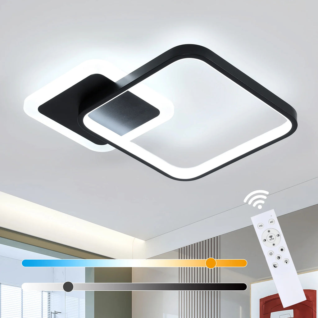 Dimmable Ceiling Light with Remote Control,20W Ceiling Lights Fixtures Brightness Adjustable 3000K-6500K For Living Room