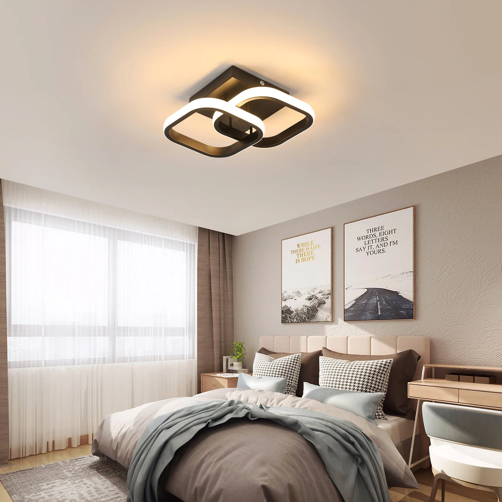 Dimmable LED Ceiling Light,18W Modern Square LED Ceiling Lamp 3 Colour Temperature Adjustments, Ceiling Lighting Fixture