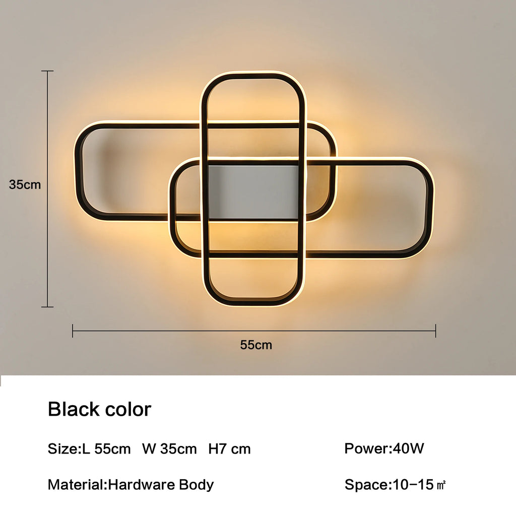 LED Ceiling Light,Dimmable Ceiling Light With Remote Control,44W LED Ceiling Lamps Fixtures Brightness Adjustable3000K-6500K  For Living Room,Bedroom,Dining Room