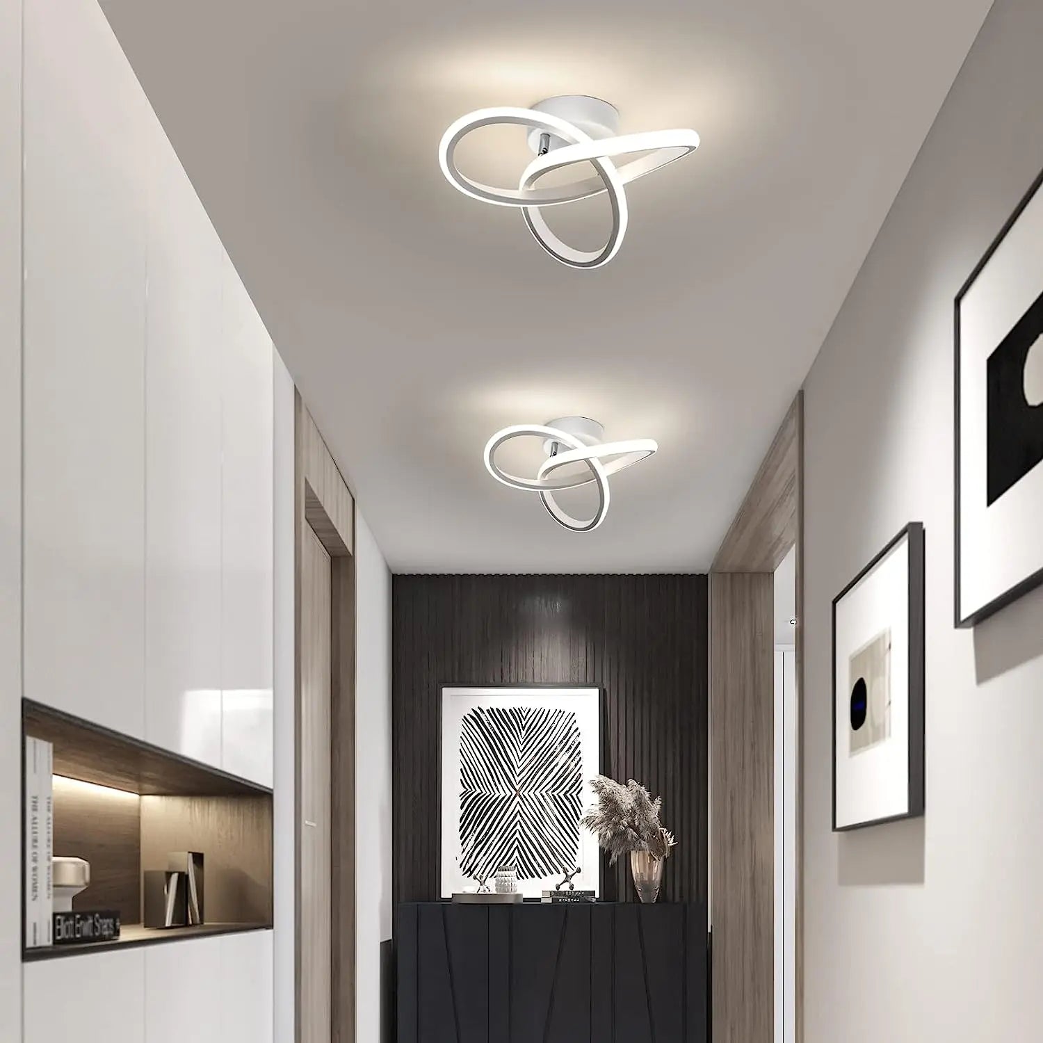 Modern LED Ceiling Light,25cm Clover shape Ceiling Lamp,Various lights for Hallway,Living Room,Bedroom 3000K/4500K/6500K