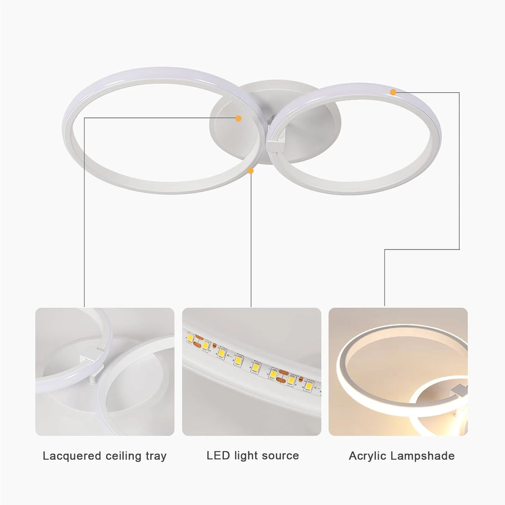 LED Ceiling Lights,42W 4700LM Modern Design LED Ceiling Lamp,Round Ceiling Lighting for Living Room Office,Warm Light 3000K