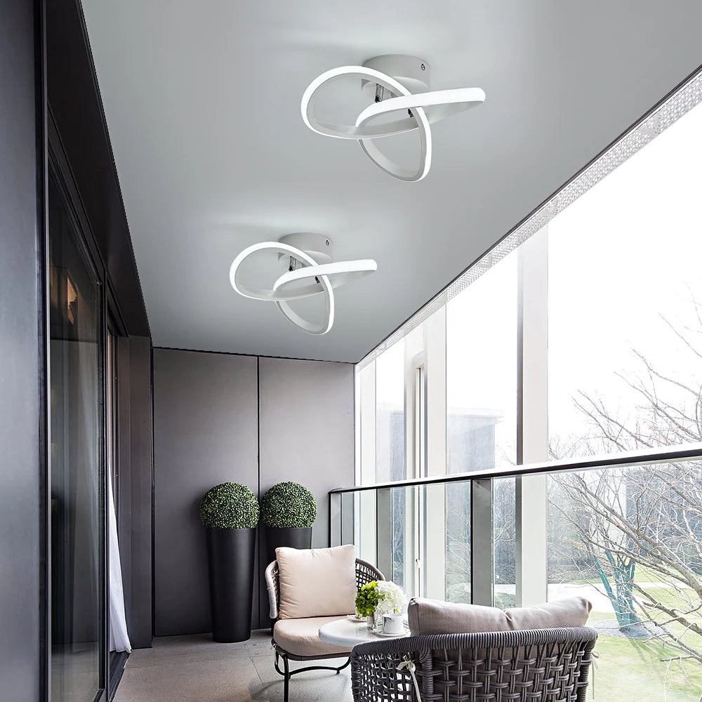 LED Ceiling Lights,22W Creative Personality Nordic Ceiling Light fixtures LED for Hallway,Aisle, Entrance, Bedroom, Kitchen,Living Room-25cm,Cold White Light 6500K