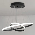 LED Pendant Lamp, Modern Two Circulars LED Chandelier Hanging Lamp For Living Room Bedroom Indoor Lighting
