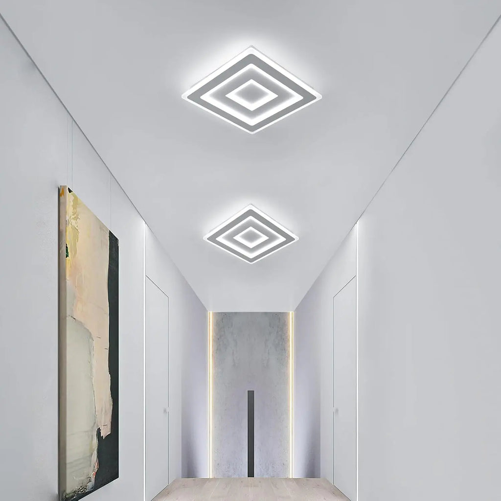 Modern Square LED Ceiling Light, 52W 5850LM LED Ceiling Light, Acrylic Ceiling Light for Bedroom,White Light 6500K,40 cm