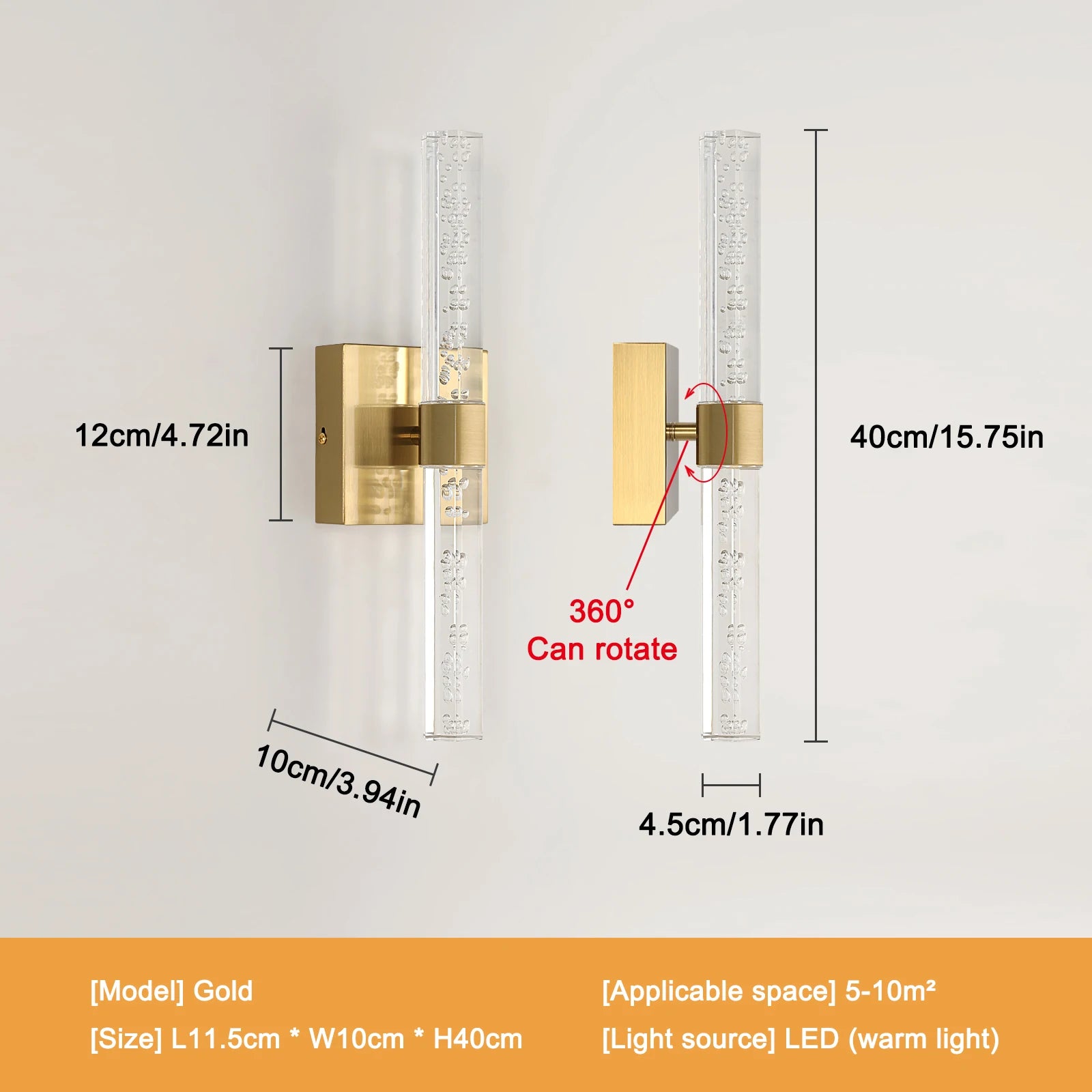 Aurum Pivot – nowoczesny kinkiet ścienny