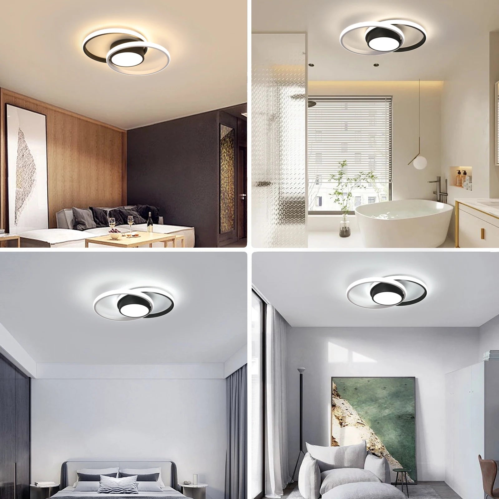 Dimmable LED Ceiling Light,40W 3600LM Ceiling Lamp with Remote Control 3000K-6500K,Round Ceiling Light For Living Room