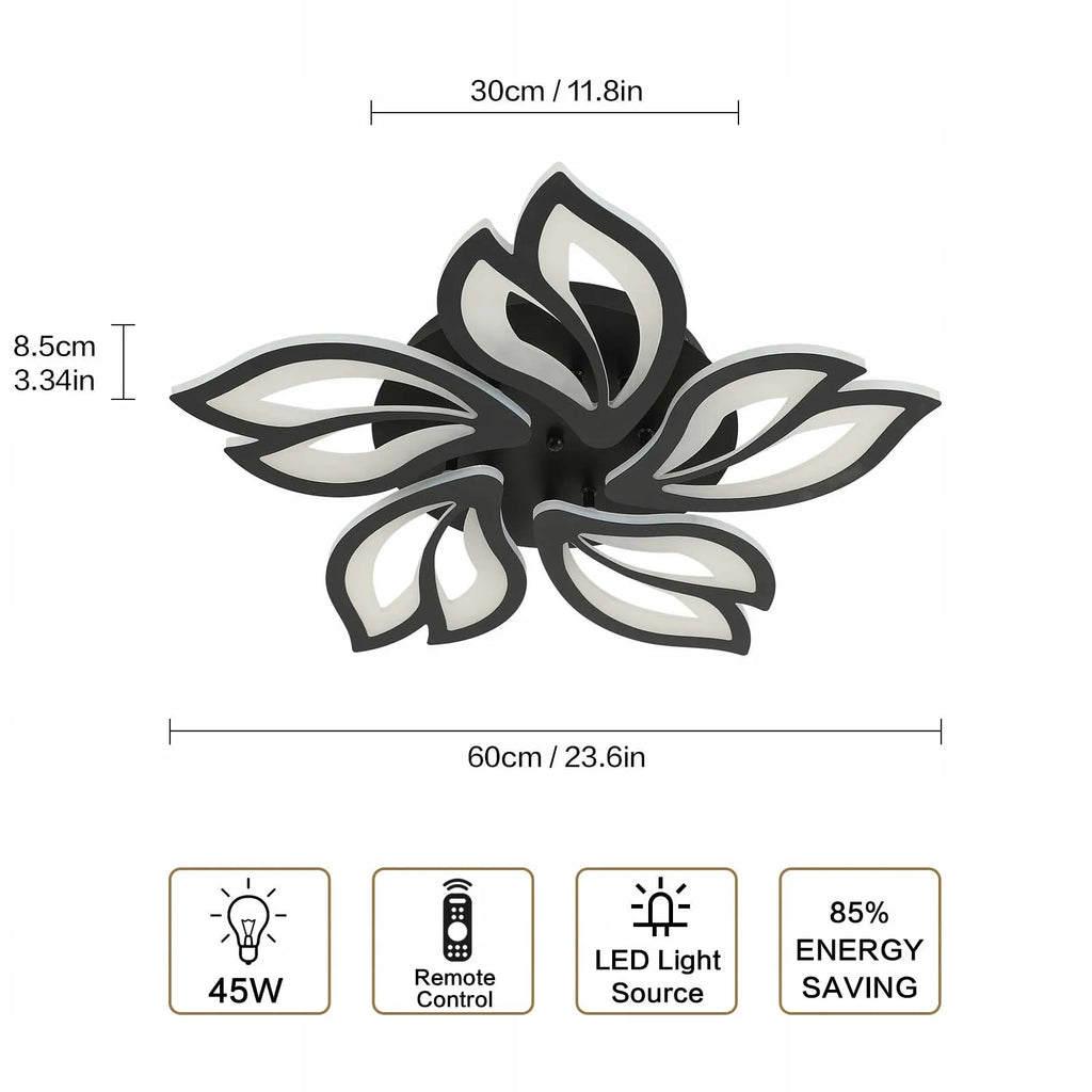 Black Petal – nowoczesna lampa sufitowa