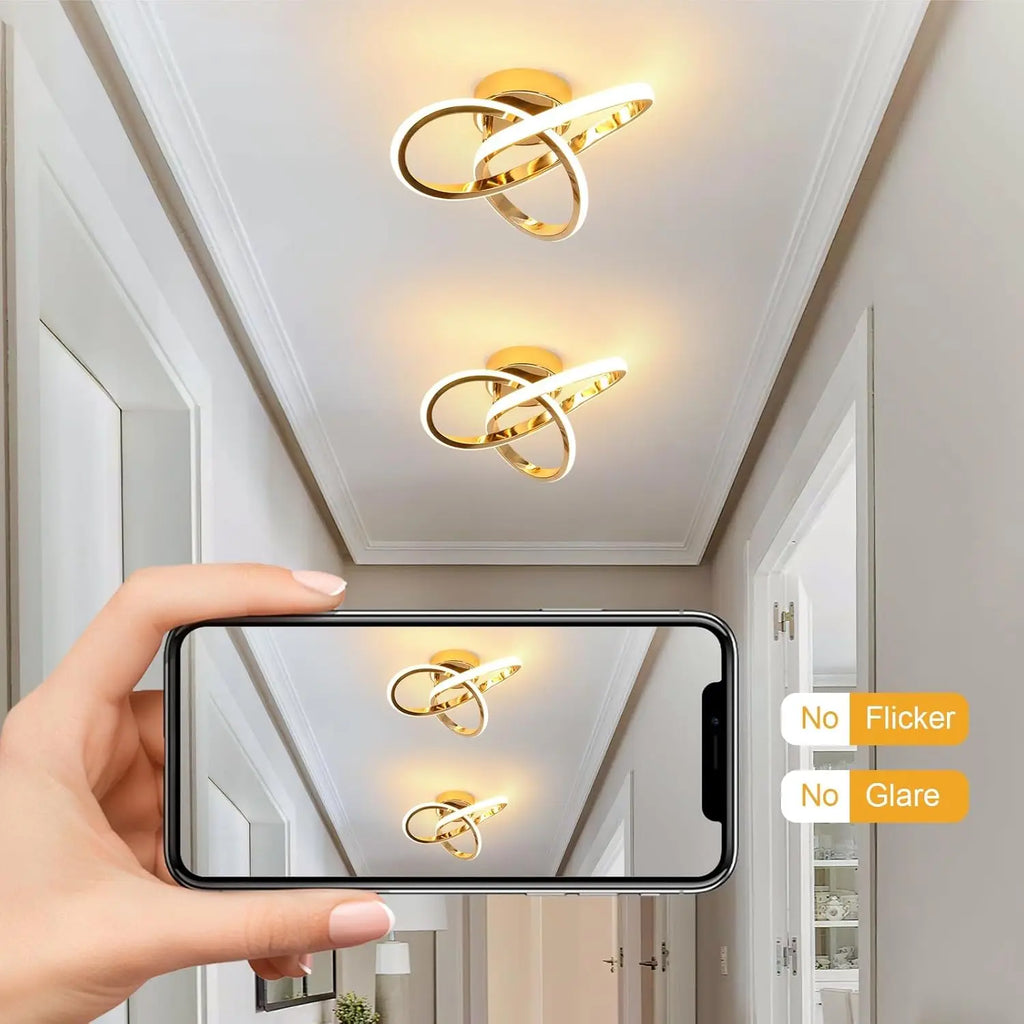 LED Ceiling Light,Modern LED Ceiling Light 22W 2500 LM,Aluminium Ceiling Light for Bedroom,Kitchen,Balcony,Living Room,Hallway,Warm Light 3000K-25cm