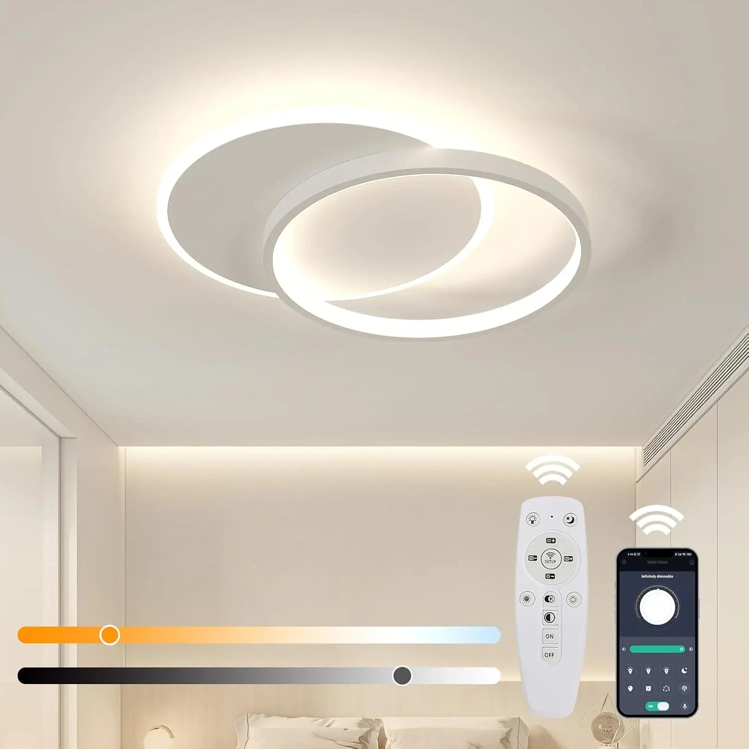 Lunar White – nowoczesna lampa sufitowa