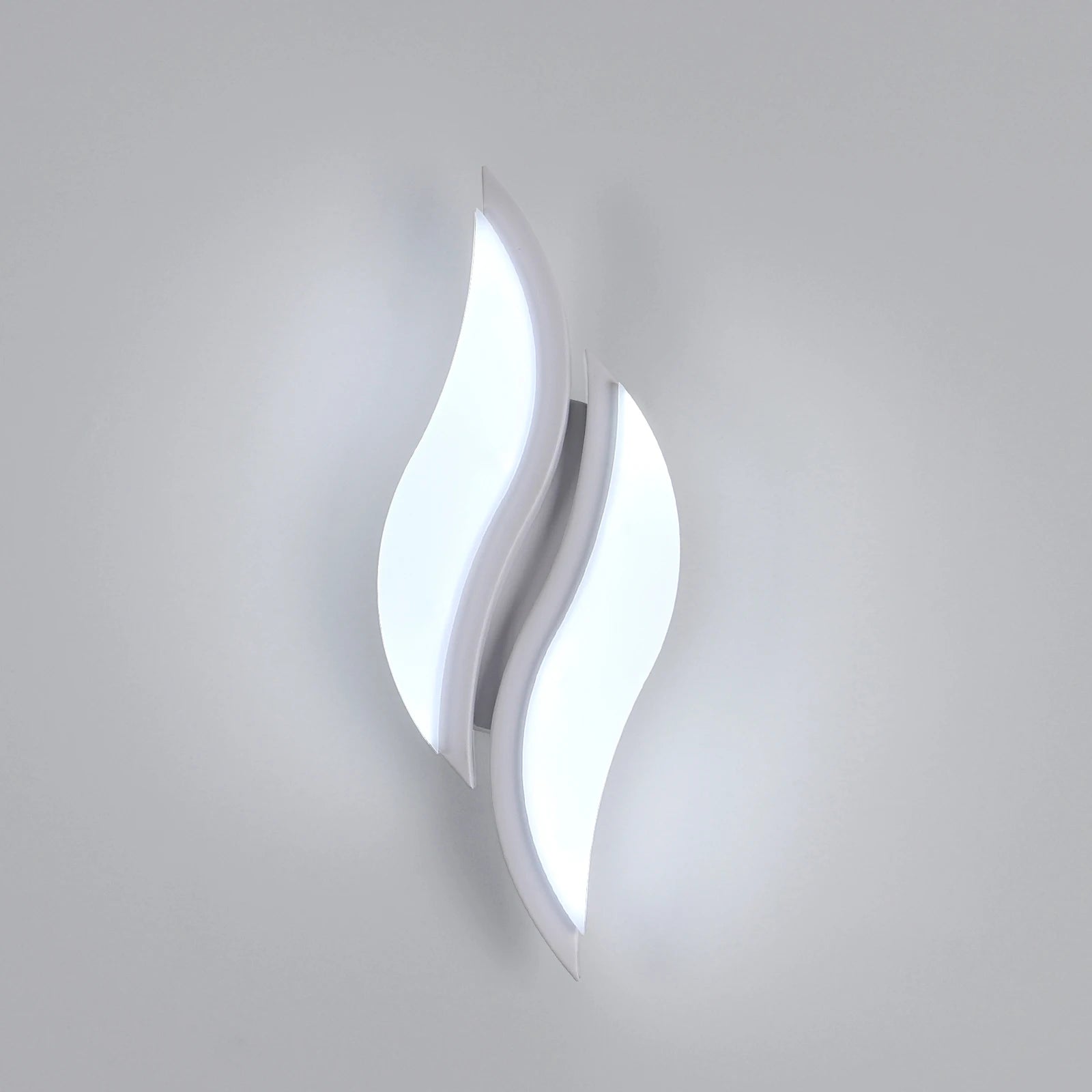 LED  Wall Sconce,12W Acrylic Wall Lamp Leaf-Shaped Design Cool White Light 6500K for Bedroom Living Room Corridor