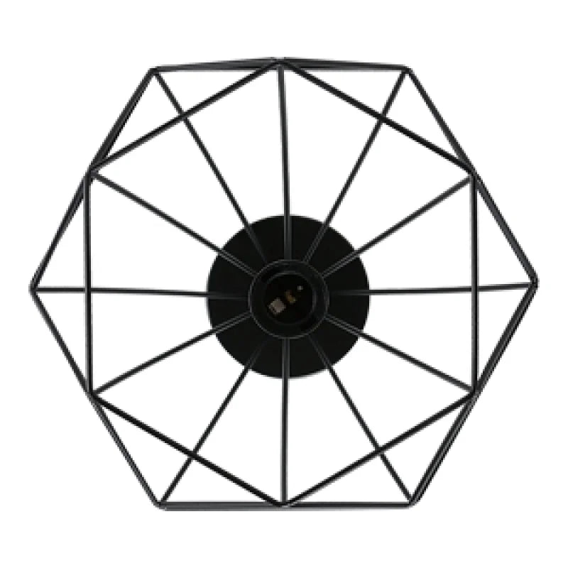 Semi Flush Mount Ceiling Light,Industrial E27 Base Diamond Cage Ceiling Light Fixtures for Hallway（Bulb not included）