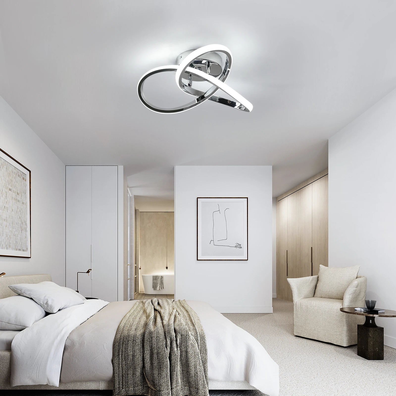 Silver Bloom – nowoczesna lampa sufitowa