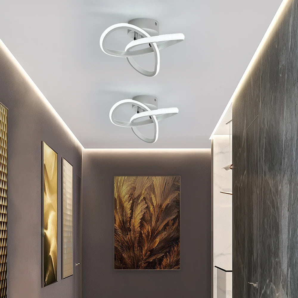 LED Ceiling Lights,22W Creative Personality Nordic Ceiling Light fixtures LED for Hallway,Aisle, Entrance, Bedroom, Kitchen,Living Room-25cm,Cold White Light 6500K
