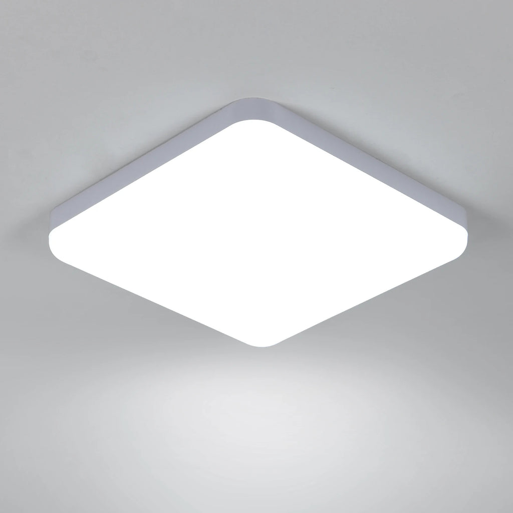 Square LED Ceiling Lights,30W Super Bright LED Panel Light,Modern Ultra Slim Ceiling Lighting for Bedroom,Hallway,Cold White Light ,Via 25CM