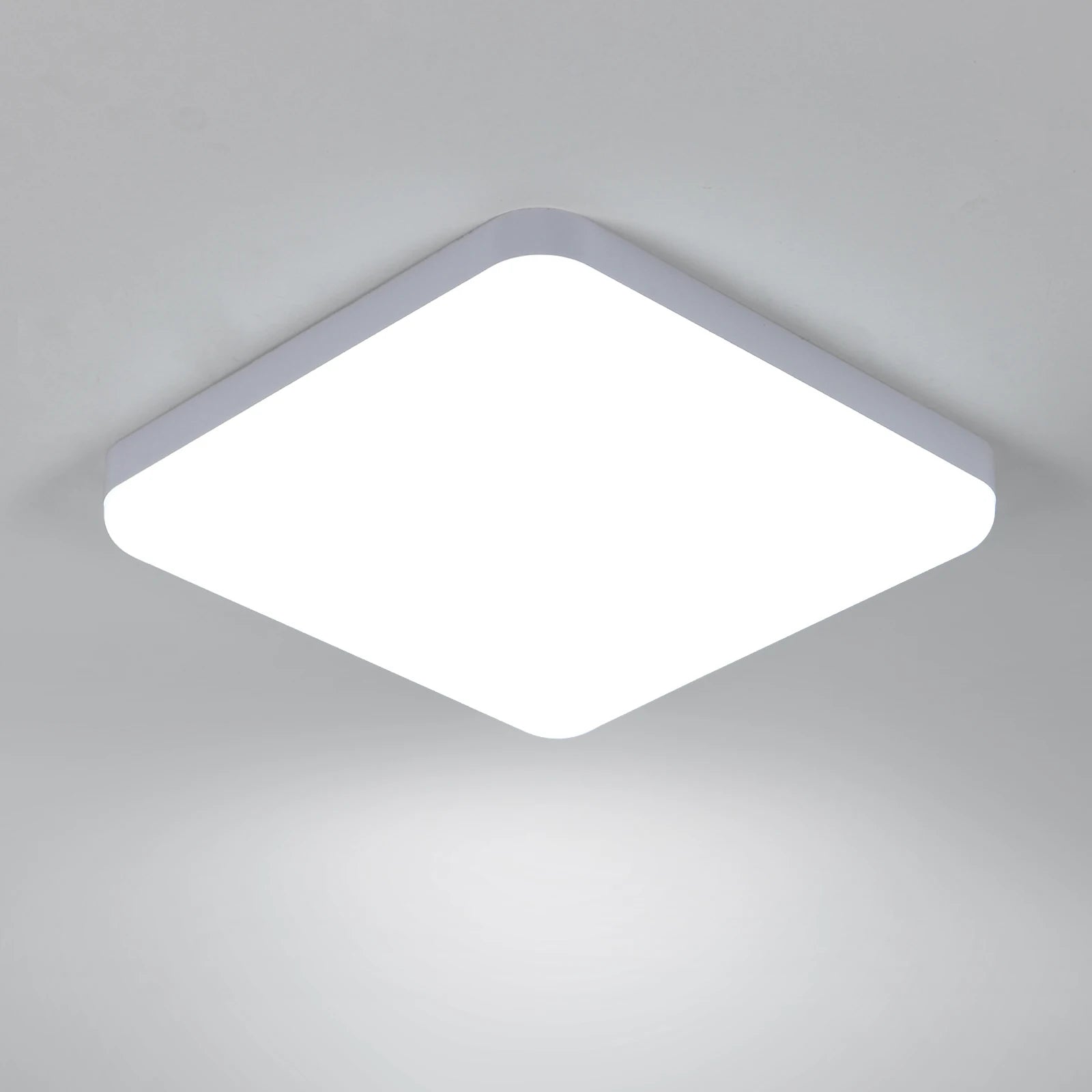 Square LED Ceiling Lights,30W Super Bright LED Panel Light,Modern Ultra Slim Ceiling Lighting for Bedroom,Hallway,Cold White Light ,Via 25CM