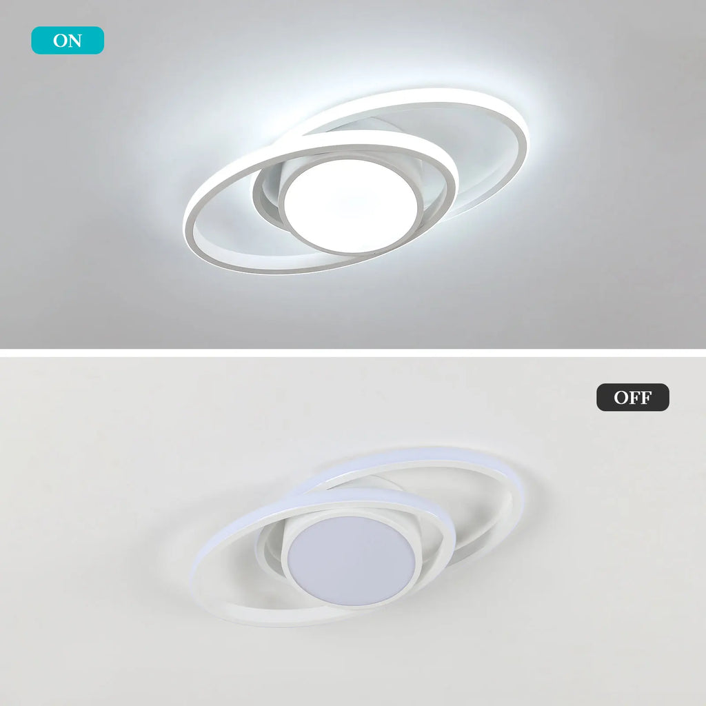 LED Ceiling Light,39W 4385LM Lighting Fixture,Round Modern Design Ceiling Lamp for Living Room Bedroom Corridor Balcony, Dia 39cm, Warm Light 3000K/White Light 6500K