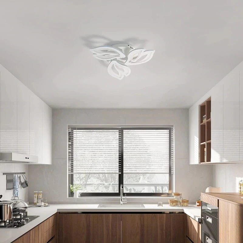3 Heads Petal LED Ceiling Light,40W 3600LM LED Ceiling Lamp in Acrylic 6500K White Light LED Ceiling Light for Living Room