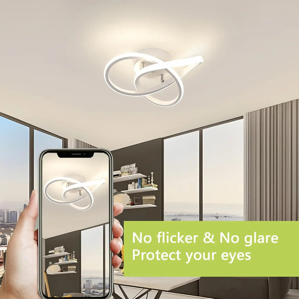 LED Ceiling Light,30W 3300LM Modern LED Ceiling Light Creative Flower Shape LED Ceiling Lights for Bedroom,4500K Natural Light