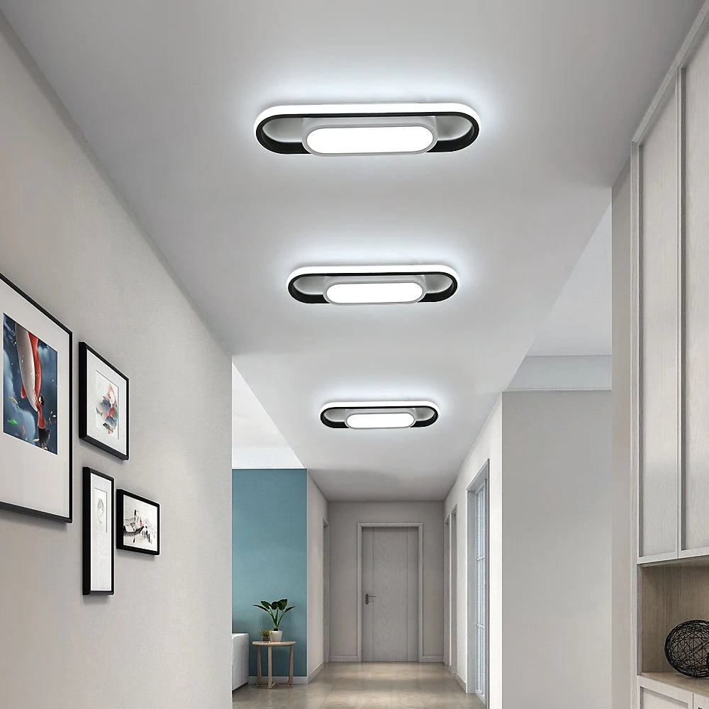 Modern LED Ceiling Light,33W 3712LM Rectangular Flush Mount LED Ceiling Light Cold White 6500K For Bedroom Hallway Balcony