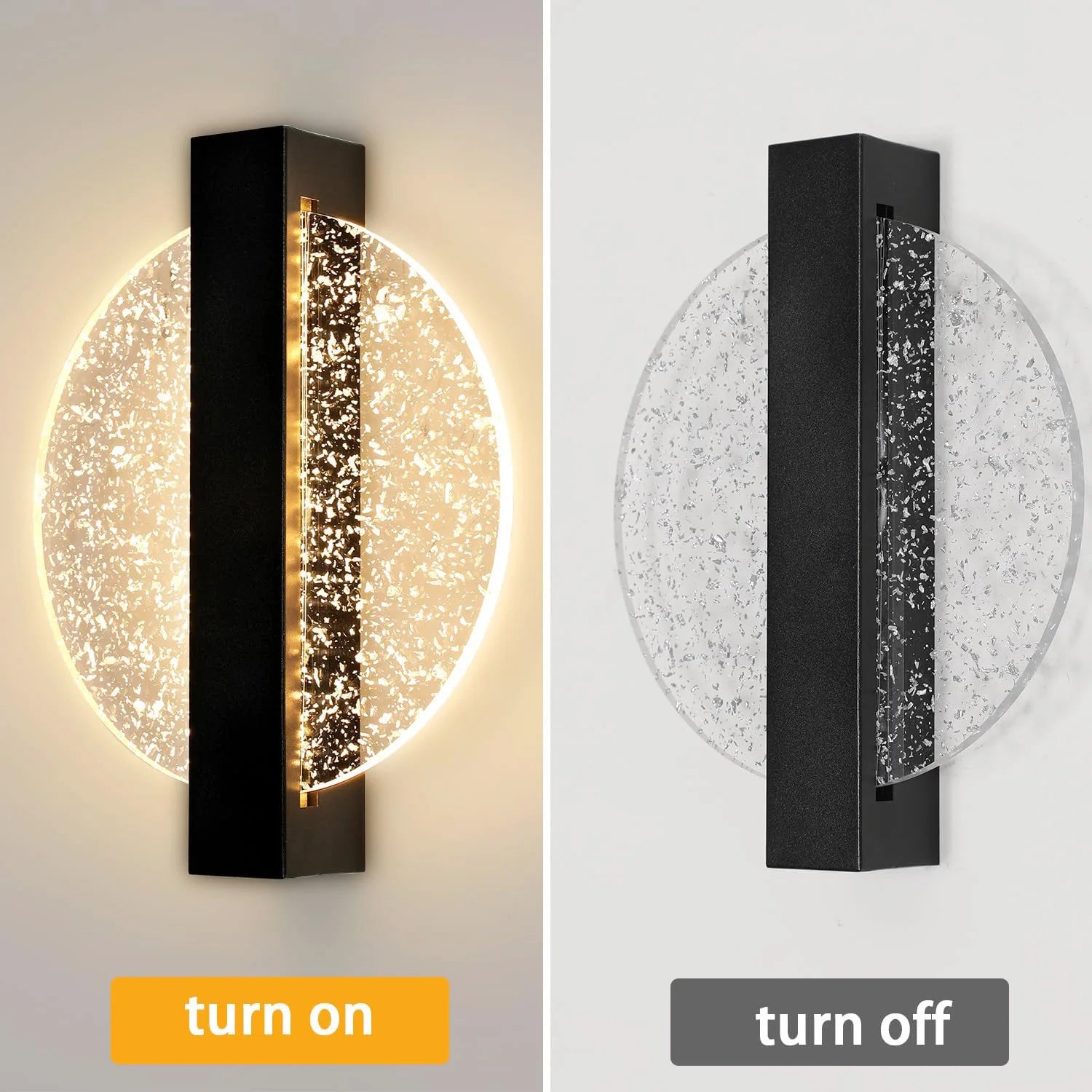 Indoor LED Wall Light,12W 1500LM Round LED Wall Lamp,Indoor Modern Wall Lighting for Living Room, Bedroom,Staircase,Hallway,Warm Light 3000K