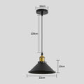 Vintage Pendant Light, Simple Hanging Ceiling Lamp,Retro Chandelier with Ø22cm Lamp Shade （Bulb not included）